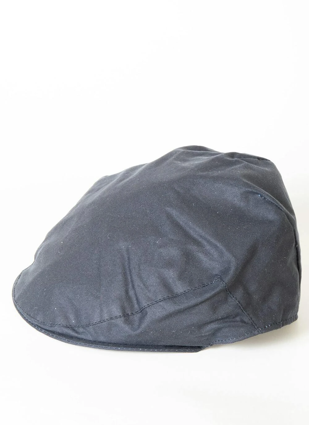 Navy Wax Cotton Flat Cap 3 Navy Wax Cotton Flat Cap