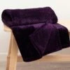 Purple Waffle Fleece Throw -Casual Outfits Store 45584pvl 67b41e2780ae2eb