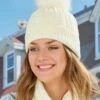 Cream Cable Knit Hat -Casual Outfits Store 54189pvl 69e05b53c21d806