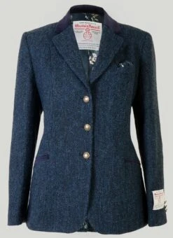 Benbecula Navy Herringbone HARRIS TWEED® Ladies' Jacket -Casual Outfits Store 56411pvl 32bf0bbd41adf75