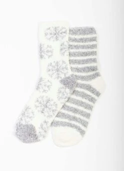 2 Pack Grey Snowsoft Socks