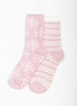 2 Pack Pink Snowsoft Socks