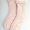 Pink Cable Chenille Slipper Socks -Casual Outfits Store 56722pvl f92ae8671a3646f
