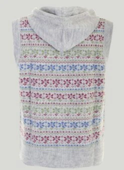 Fairisle Zip Up Knit Gilet -Casual Outfits Store 58560pvl d3d0905aa89dc35