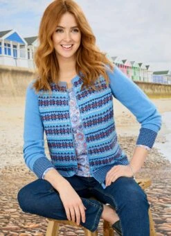 Fairisle Zip Up Cardigan