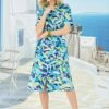 Printed Button Through Dress -Casual Outfits Store 59351pvl 0306d8b3fbc9b1c