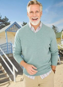 Lambswool V Neck Jumper