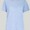Cotton Blend Striped Textured T-Shirt -Casual Outfits Store 59756pvl e8d21e895503eee