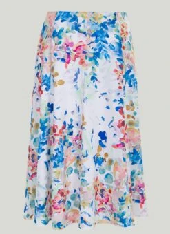 A Line Watercolour Floral Print Skirt -Casual Outfits Store 59810pvl f59a0050807406b