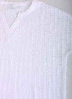 Textured Notch Neck Top -Casual Outfits Store 59881pvl 9f9e51d1aaee521