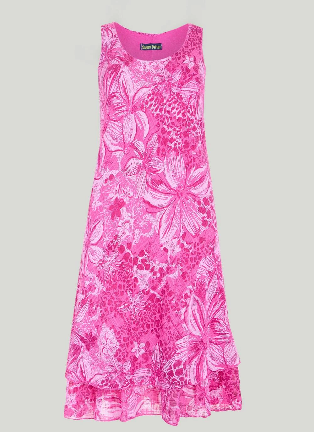 Cotton Blend Tiered Floral Print Dress 4 Cotton Blend Tiered Floral Print Dress - Image 2