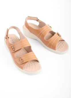 Tan Ankle Strap Sandal