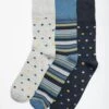 3 Pack Spot / Stripe Bamboo Blend Socks -Casual Outfits Store 60448pvl 9316bf1df74ed5f