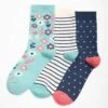 3 Pack Floral / Stripe / Spot Socks -Casual Outfits Store 60472pvl 7ad2aaca4c6aab4