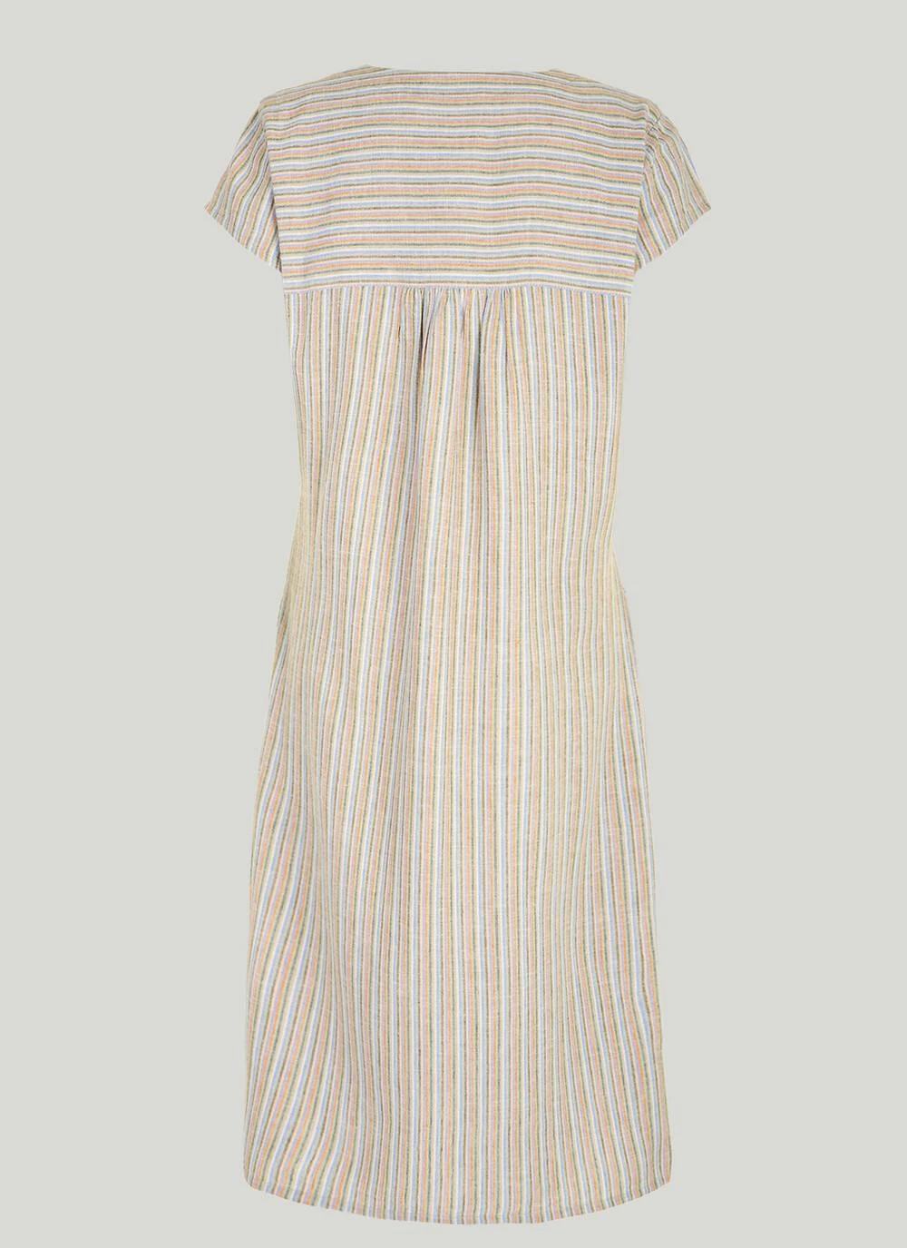 Linen Blend Stripe Midi Dress 6 Linen Blend Stripe Midi Dress - Image 4