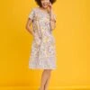 Pure Cotton Jersey Floral Print Dress -Casual Outfits Store 60823pvl 9918c1b9e0b74b0