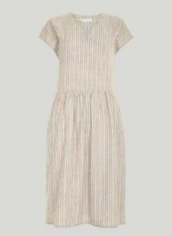 Linen Blend Stripe Midi Dress 8 Linen Blend Stripe Midi Dress -Casual Outfits Store 60832pvl 5c40869367cc193