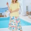 A Line Watercolour Floral Print Skirt -Casual Outfits Store 61351pvl 0cb15b6cd429020