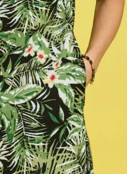 Linen Blend Embroidered Detail Midi Dress -Casual Outfits Store 61396pvl 93cae726e3dd691