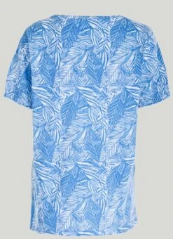 Pure Cotton Printed Notch Neck T-Shirt -Casual Outfits Store 61485pvl 1d136e0cd97bb67