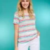 Striped Crew Neck T-Shirt -Casual Outfits Store 61602pvl 4e04fce4996e23e