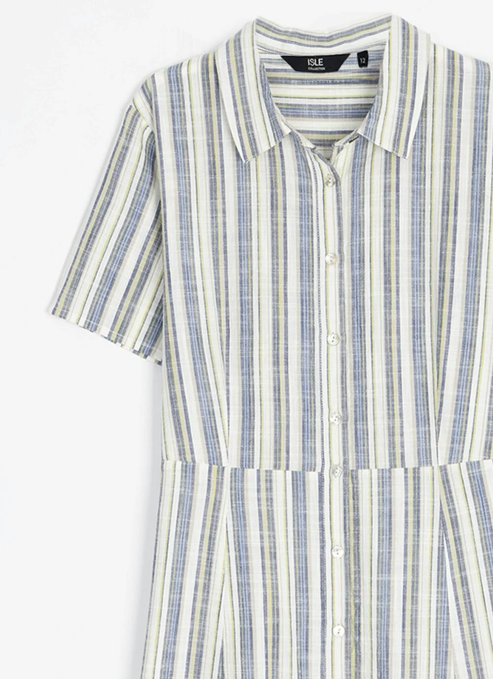 Pure Cotton Stripe Shirt Dress 5 Pure Cotton Stripe Shirt Dress - Image 3
