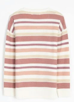Textured Crew Neck Striped Jumper -Casual Outfits Store 62099pvl deb4effdf1c3b13