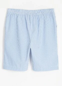 Cotton Blend Seersucker Stripe Shorts -Casual Outfits Store 62103pvl 12e6a2ed2f5ecd3
