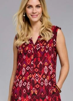 Ikat Print Shift Dress -Casual Outfits Store 62114pvl f13a2460188584e