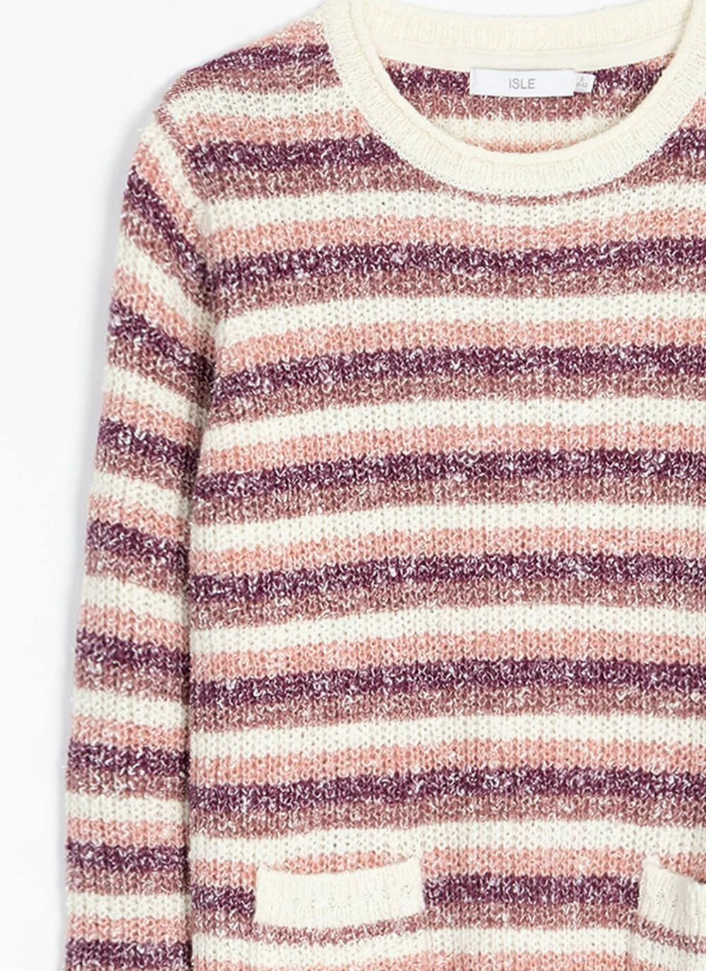 Striped Crew Neck Pocket Jumper 4 Striped Crew Neck Pocket Jumper - Image 2