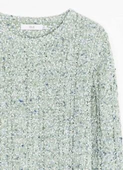 Textured Bobble Knit Crew Neck Jumper -Casual Outfits Store 62339pvl 1324f9c4e3854bb