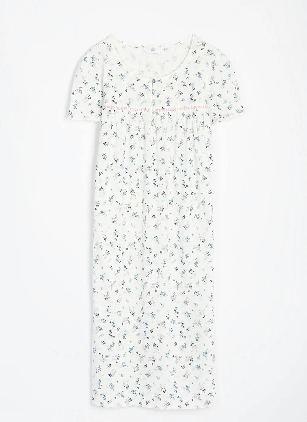 Pure Cotton Button Detail Printed Nightdress 3 Pure Cotton Button Detail Printed Nightdress