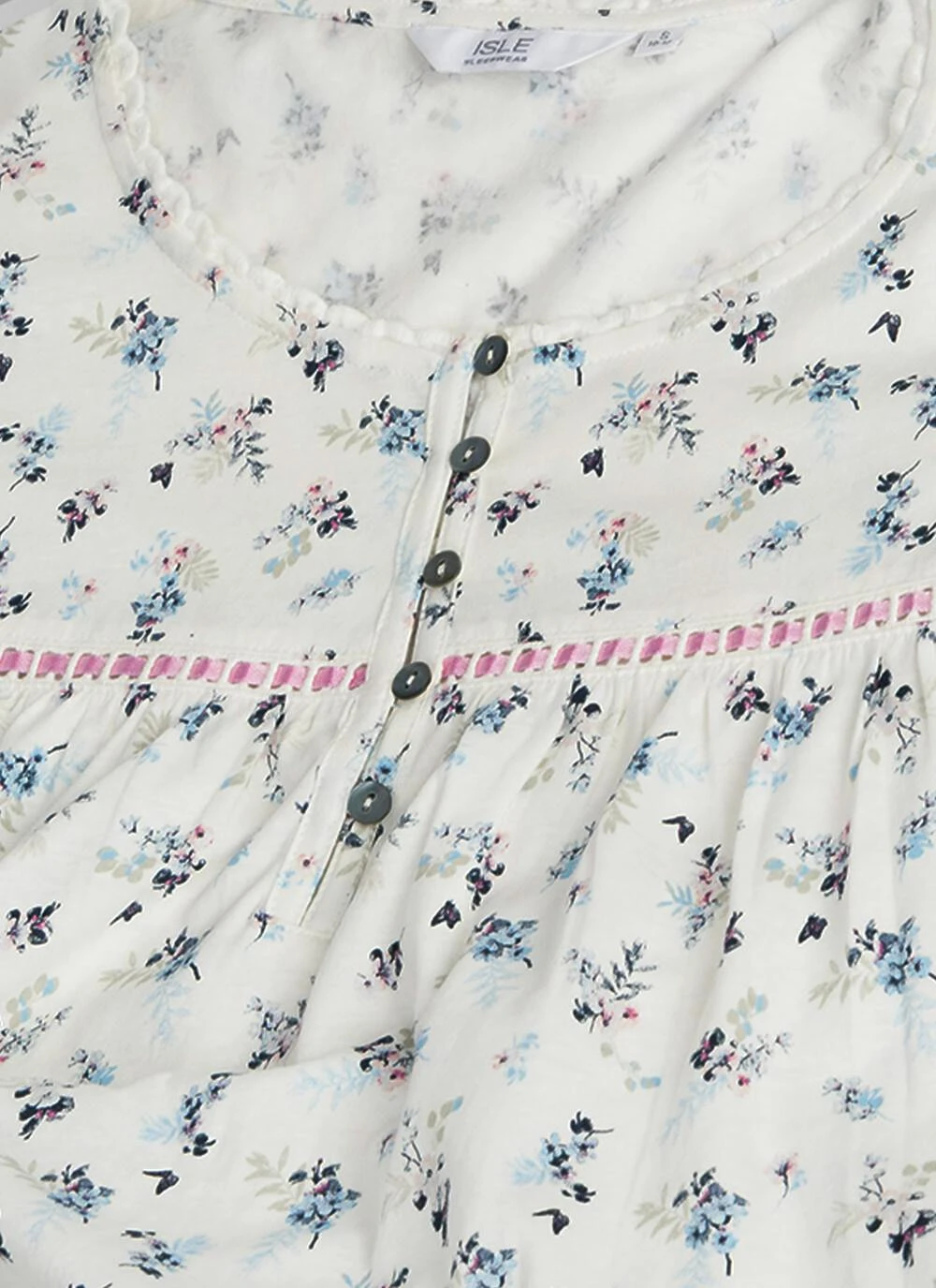 Pure Cotton Button Detail Printed Nightdress 4 Pure Cotton Button Detail Printed Nightdress - Image 2