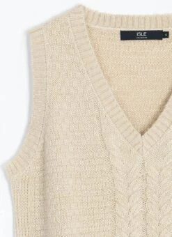 Cable Knitted Vest -Casual Outfits Store 62904pvl 35a8f6667b376c9