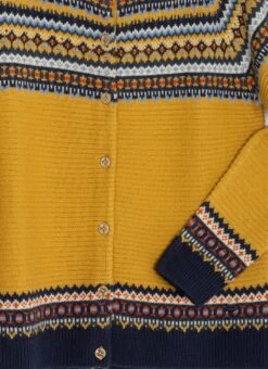 Wool Blend Yoke Fairisle Crew Neck Cardigan 12 Wool Blend Yoke Fairisle Crew Neck Cardigan -Casual Outfits Store 62909pvl 4780bedd4295233