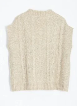 Wool Blend Cable Knit Waistcoat -Casual Outfits Store 62955pvl 6d3f3e7d083a772