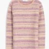 Textured Striped Crew Neck Jumper