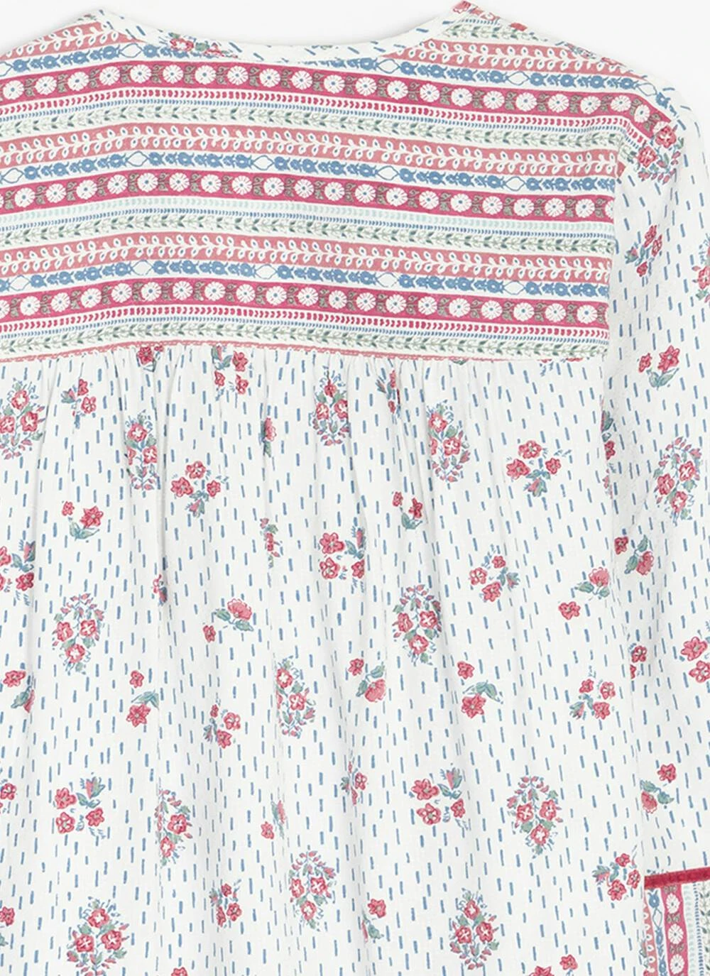 Pure Cotton Printed Pintuck Blouse 7 Pure Cotton Printed Pintuck Blouse - Image 5
