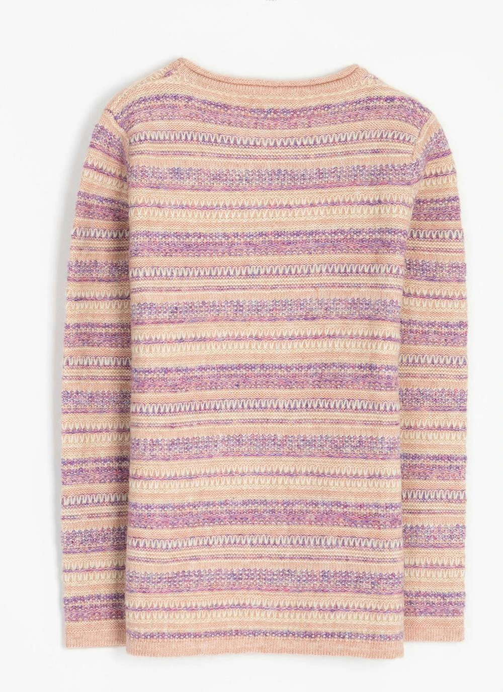 Textured Striped Crew Neck Jumper 6 Textured Striped Crew Neck Jumper - Image 4