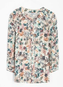 Crepe Paisely Print Blouse -Casual Outfits Store 63107pvl c15ff15a2507fd3