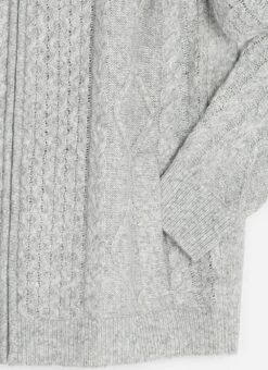 Wool Blend Cable Funnel Neck Cardigan -Casual Outfits Store 63109pvl e2cc2276980ceb0