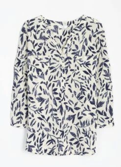 Pure Cotton Notch Neck Blouse -Casual Outfits Store 63110pvl d40ce697052e427