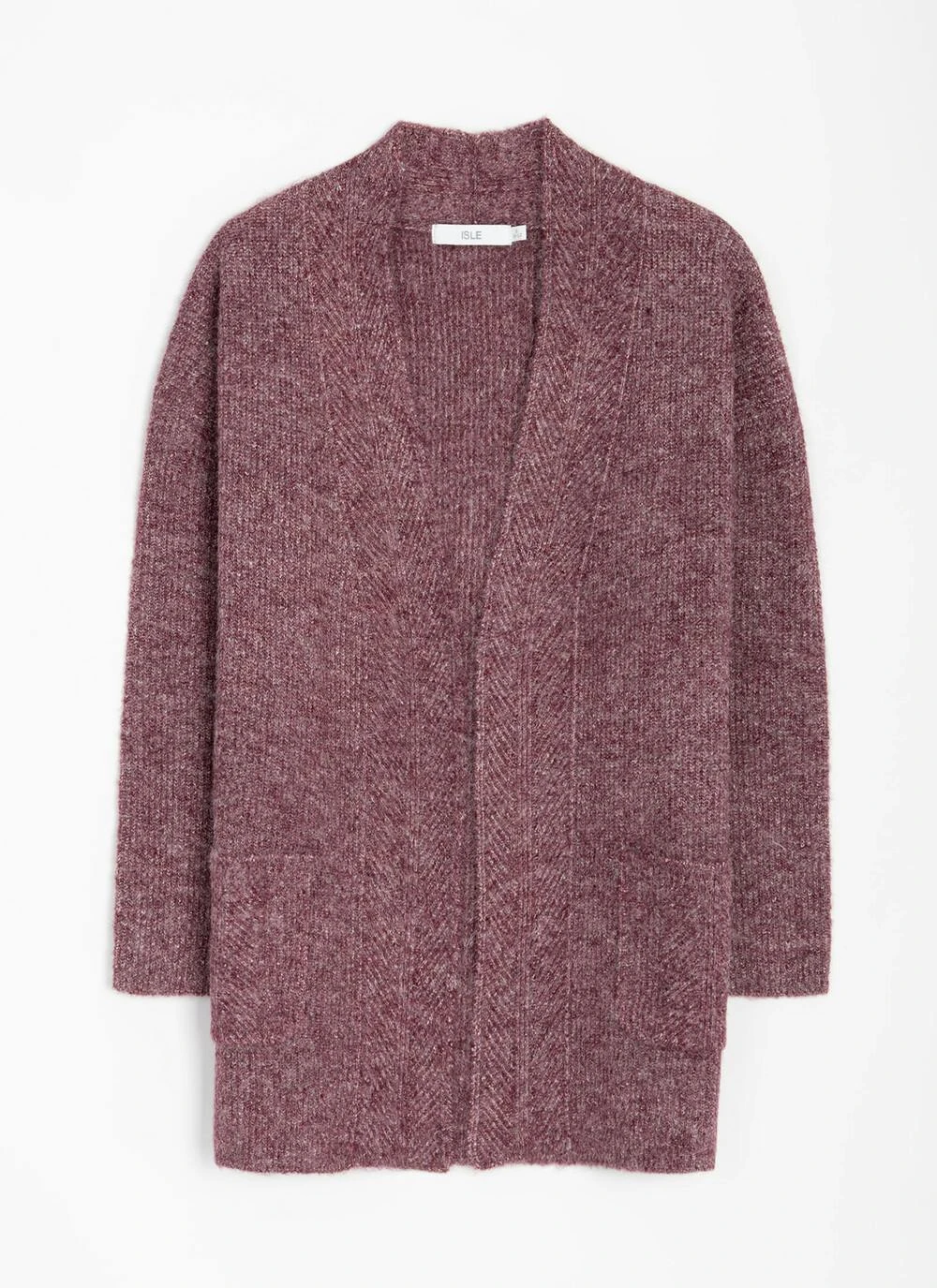 Wool Blend Ribbed Edge To Edge Cardigan 5 Wool Blend Ribbed Edge To Edge Cardigan - Image 3