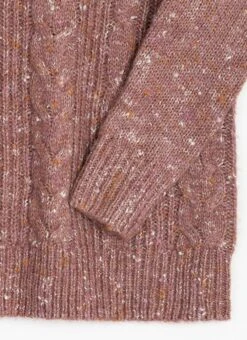 Wool Blend Cable Nep Knit Crew Neck Jumper -Casual Outfits Store 63485pvl 26c85ceeddc41f8