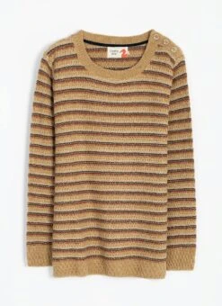 Textured Stripe Crew Neck Jumper -Casual Outfits Store 63513pvl d584fdc07ef9b91
