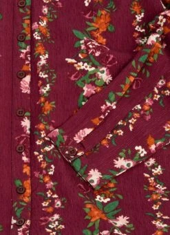 Floral Stripe Printed V Neck Blouse -Casual Outfits Store 63669pvl 68fff31fc6ebc8b