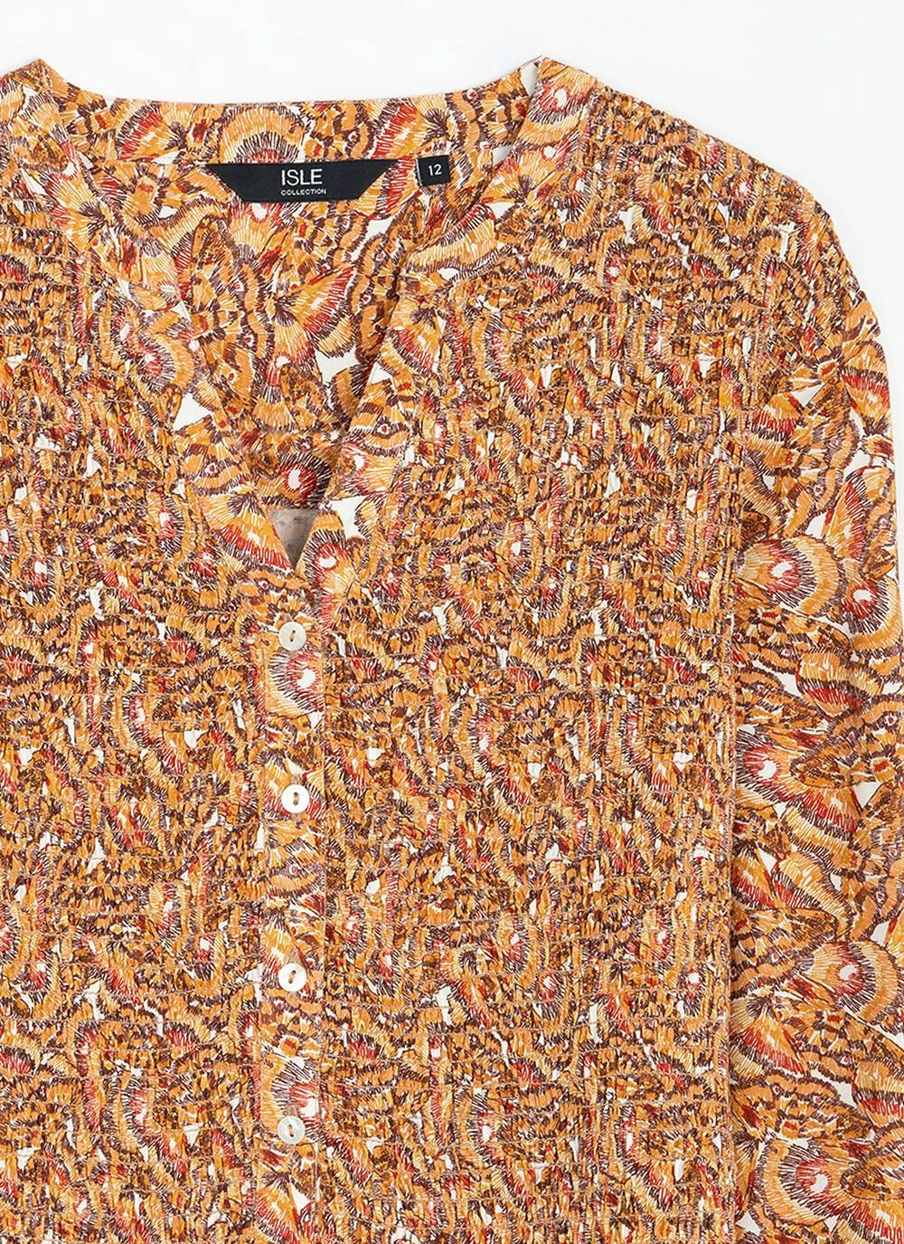 Shirred Notch Neck Blouse 7 Shirred Notch Neck Blouse - Image 5