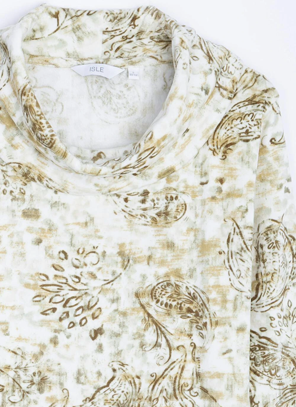 Velour Printed Cowl Neck Top 4 Velour Printed Cowl Neck Top - Image 2