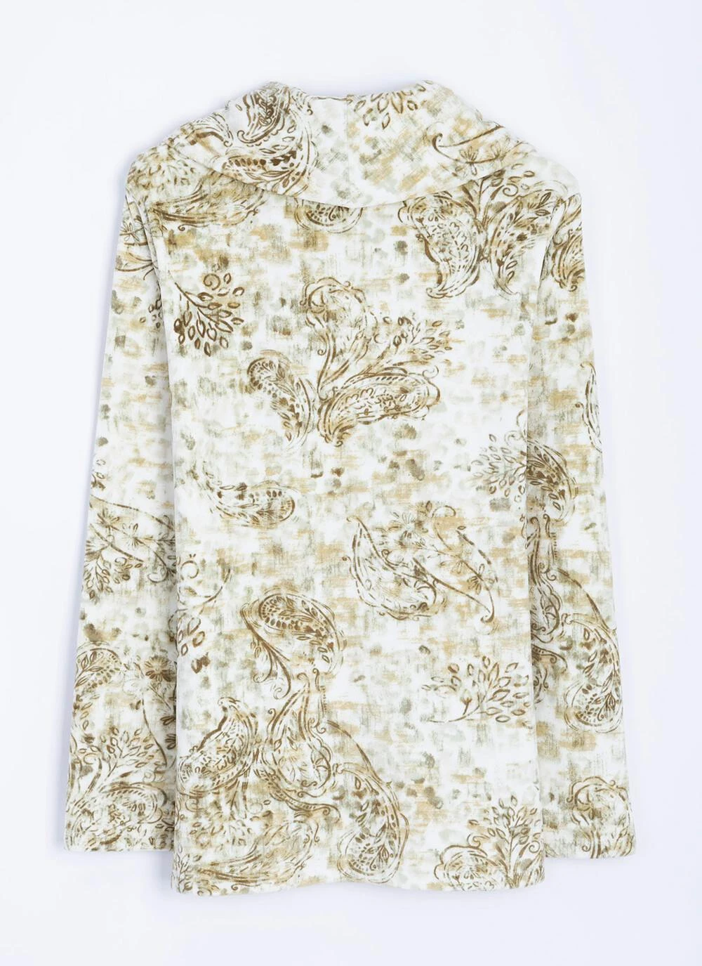 Velour Printed Cowl Neck Top 6 Velour Printed Cowl Neck Top - Image 4