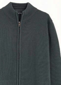 Textured Knit Zip Through Cardigan -Casual Outfits Store 63845pvl 06b3f92d351df67